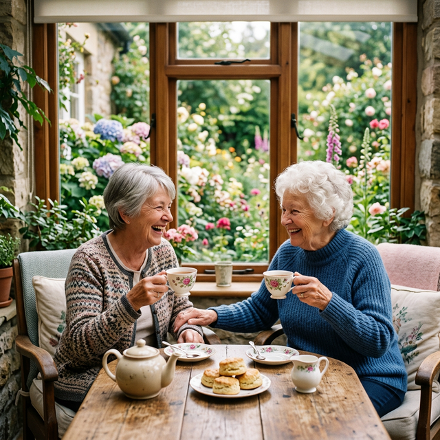 Senior receiving compassionate care